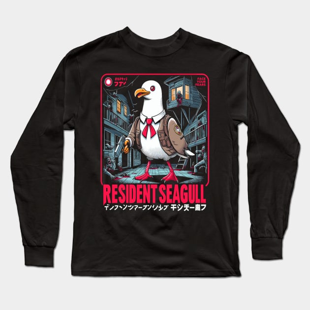 Resident Seagull Long Sleeve T-Shirt by Lima's